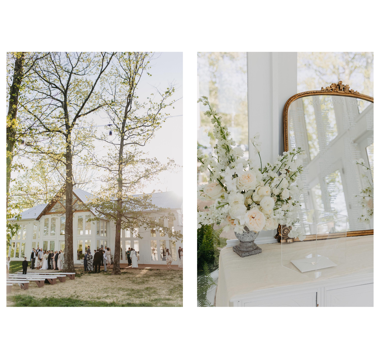 collage of the glass house venue